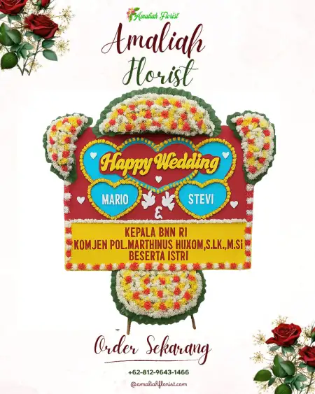 Papan Bunga Pernikahan Papahan